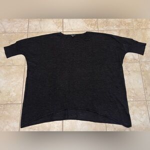 Eileen Fisher Crew neck  Dolman Sleeve Tunic Top zine L (It has a 1 small hole)